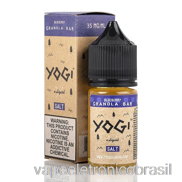 Vape Recarregável Barra De Granola De Mirtilo - Yogi Salts E-liquid - 30ml 50mg